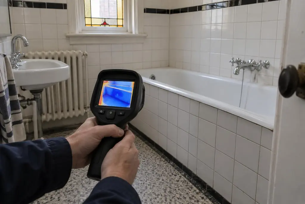 Lekdetectie Naaldwijk – onderzoek in een badkamer van een oudere woning